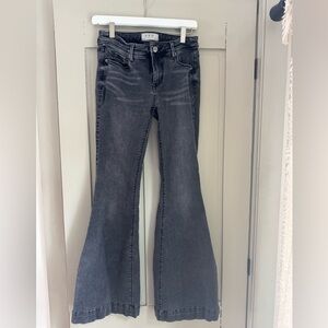 We The Free low- rise Flare Jeans - Washed Gray/black size 27